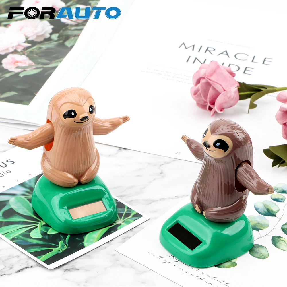 FORAUTO Cute Sloth Shape Car Ornament Dashboard Decoration Solar Powered Swinging Dancing Toy Car Styling Auto Accessories
FORAUTO Cute Sloth Shape Car Ornament Dashboard Decoration Solar Powered Swinging Dancing Toy Car Styling Auto Accessories