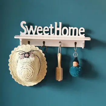 1pc Sweet Home Wood 4 Hooks Storage Rack Wall Mounted Home Bathroom Hanging Shelf Holder Storage Hanger Home
1pc Sweet Home Wood 4 Hooks Storage Rack Wall Mounted Home Bathroom Hanging Shelf Holder Storage Hanger Home