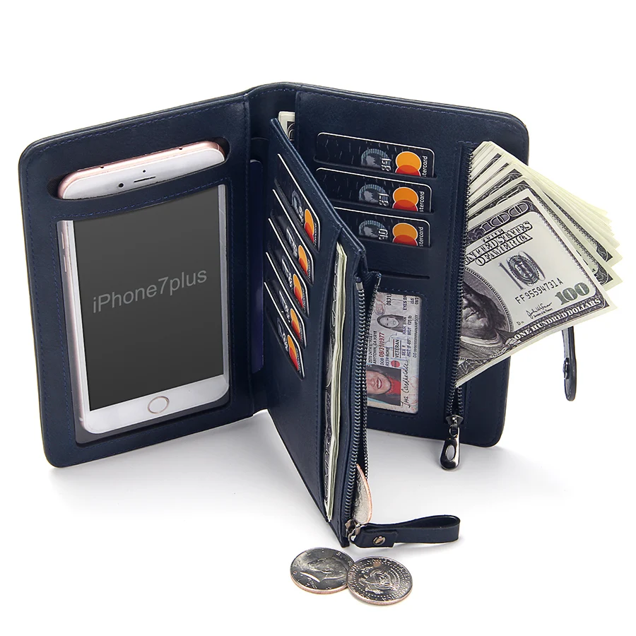Solid Wallets Women Brief Clutch Hasp Wallet with Phone Pouch Ladies Zipper Coin Purse PU Leather Multi Credit Card Holder
Solid Wallets Women Brief Clutch Hasp Wallet with Phone Pouch Ladies Zipper Coin Purse PU Leather Multi Credit Card Holder