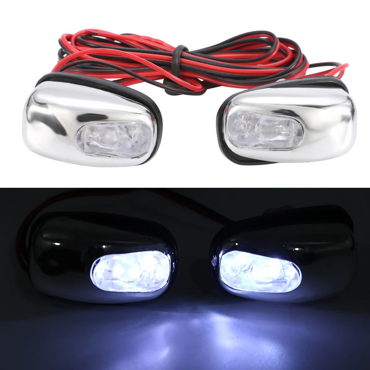 Автомобильные декоративные огни 2 шт. дневные ходовые 12V Белый светодиодный