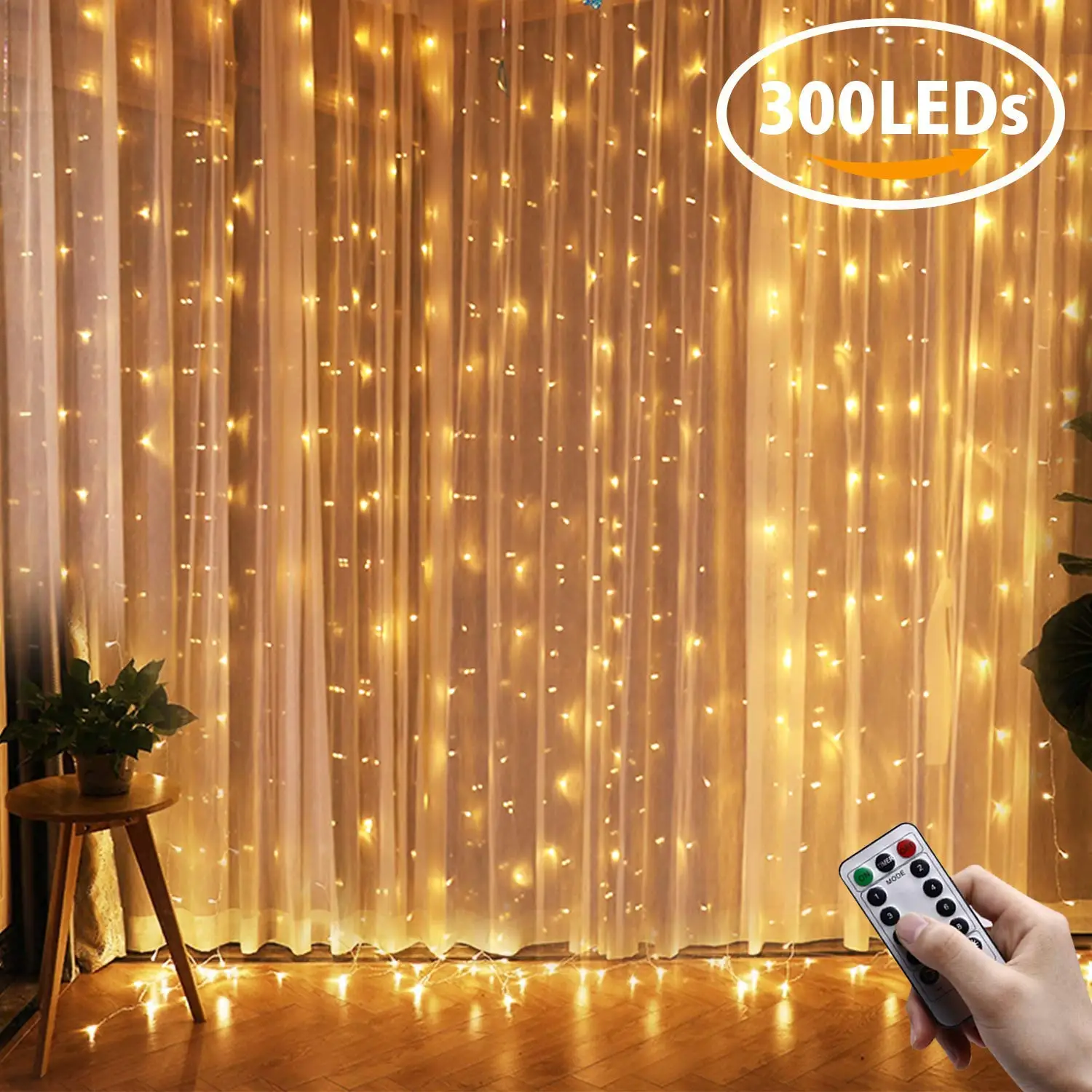 300LED Curtain Light led String with USB Remote Control Copper Window fairy Light Indoor Room Decoration Lantern Star Light
300LED Curtain Light led String with USB Remote Control Copper Window fairy Light Indoor Room Decoration Lantern Star Light