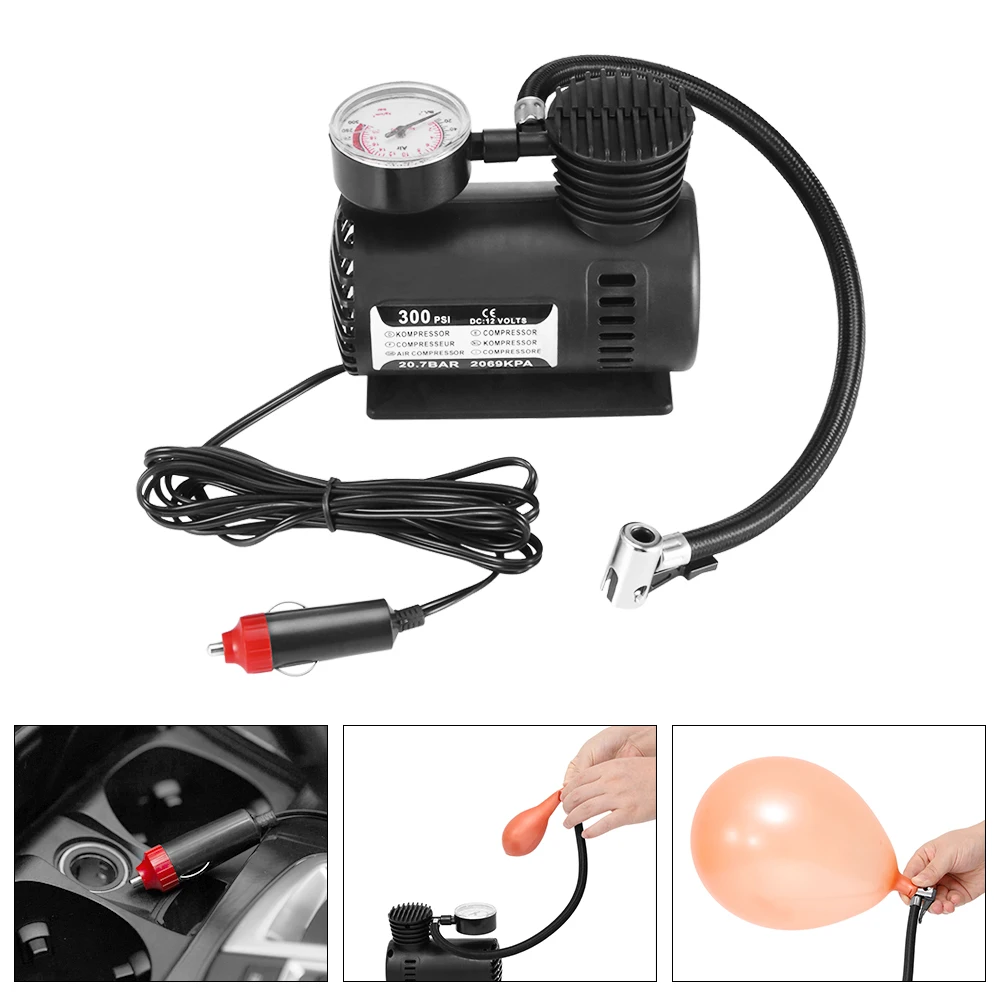 New Fast Inflating For Ball Rubber Dinghy DC 12V 300PSI Tire Inflator Air Compressor Pump With Pressure Gauge
New Fast Inflating For Ball Rubber Dinghy DC 12V 300PSI Tire Inflator Air Compressor Pump With Pressure Gauge