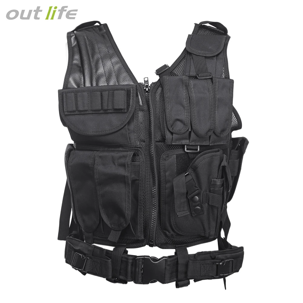 Outlife Tactical Hunting Vests Paintball Military Swat Assault Shooting Hunting Molle Vest with Holster For outdoor Hunting
Outlife Tactical Hunting Vests Paintball Military Swat Assault Shooting Hunting Molle Vest with Holster For outdoor Hunting