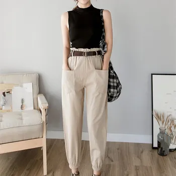 Women 2019 Summer Fashion High Waist Harem Pants Streetwear Solid Loose Casual Trousers Cargo Pants Sweatpants
Women 2019 Summer Fashion High Waist Harem Pants Streetwear Solid Loose Casual Trousers Cargo Pants Sweatpants