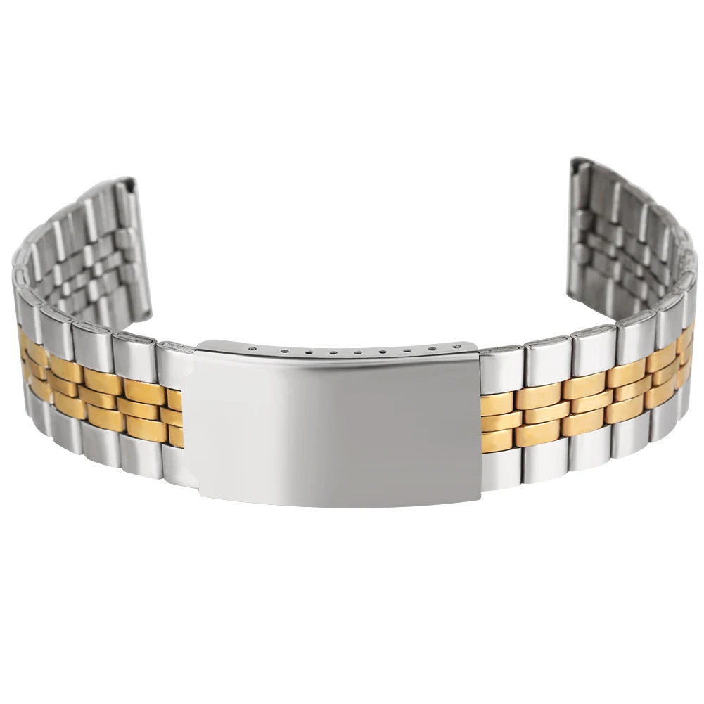 20MM Business Watch Strap for Men Stainless Steel Watches Strap with Folding Clasp for Women Gold-silver Two Tone Unisex Band
20MM Business Watch Strap for Men Stainless Steel Watches Strap with Folding Clasp for Women Gold-silver Two Tone Unisex Band