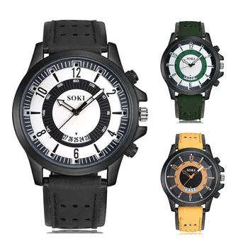 3 Color Watch Men New Fashion Wristwatch Sport Analog Quartz Leather Watch Relojes Hombre Men's Army Military Cool Watch
3 Color Watch Men New Fashion Wristwatch Sport Analog Quartz Leather Watch Relojes Hombre Men's Army Military Cool Watch