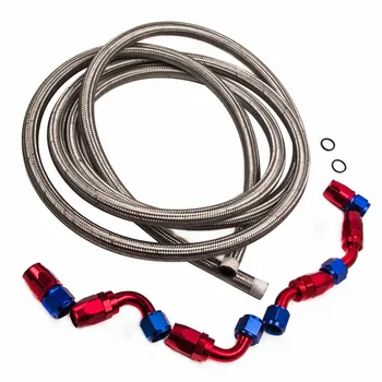 AN10 Fitting Stainless Steel Nylon Braided Oil Fuel Hose Line 12FT Kit Silver Line+Hose End Fitting Separator Kit Silver 
AN10 Fitting Stainless Steel Nylon Braided Oil Fuel Hose Line 12FT Kit Silver Line+Hose End Fitting Separator Kit Silver