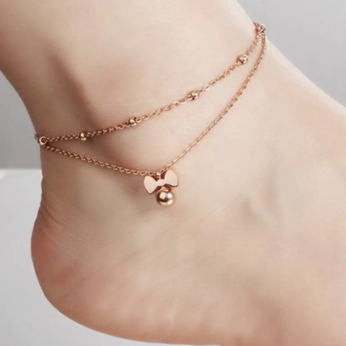 Rose Gold Butterfly Knot Pink Ankle Bracelet Ankle On The Leg Women Beach Accessories For Women's Jewelry Fashionable Anklet
Rose Gold Butterfly Knot Pink Ankle Bracelet Ankle On The Leg Women Beach Accessories For Women's Jewelry Fashionable Anklet
