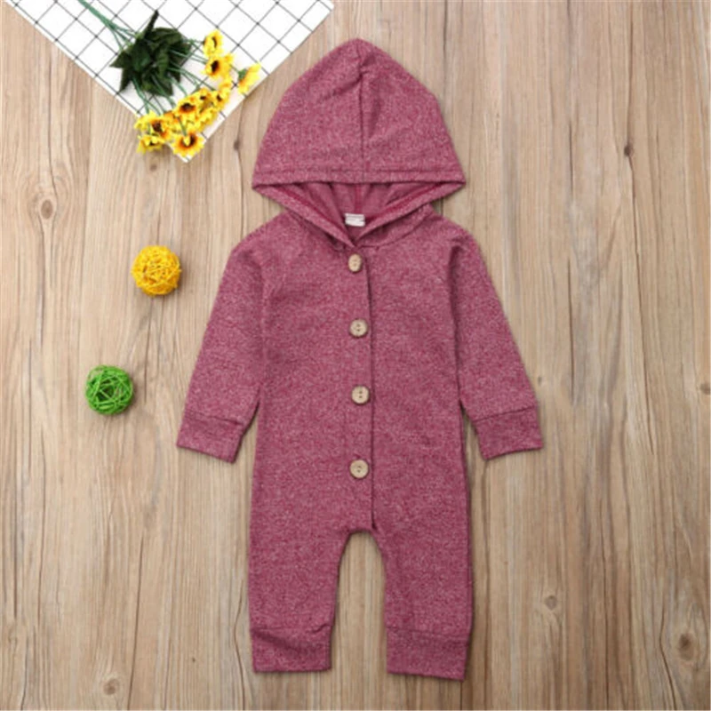 Baby Kids Boys Girls Infant Hooded Romper Jumpsuit Long Sleeve Solid Color Button Hoodies Spring Autumn Clothes
Baby Kids Boys Girls Infant Hooded Romper Jumpsuit Long Sleeve Solid Color Button Hoodies Spring Autumn Clothes