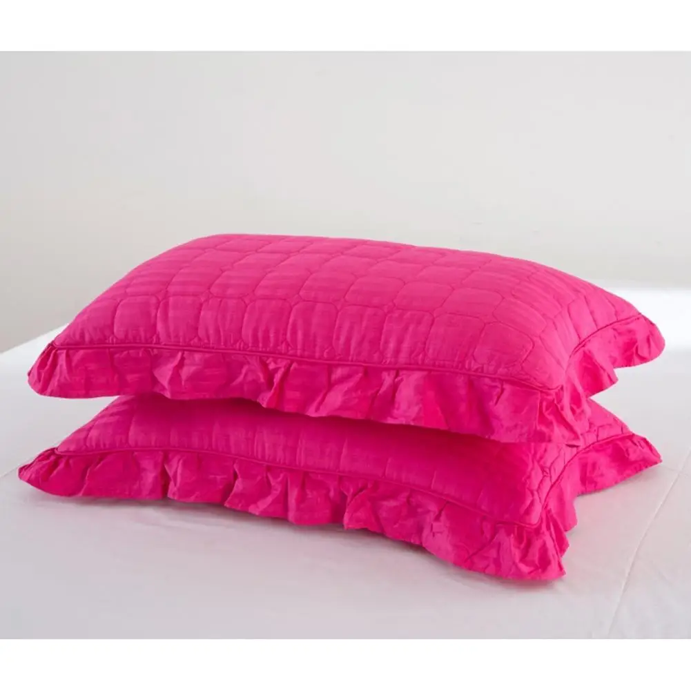 Adeeing 2pcs/pair Full Cotton Ruffled Pillowcase Satin Stripe Thick Square Quilted Pure Color Household Hotel Bedclothes
Adeeing 2pcs/pair Full Cotton Ruffled Pillowcase Satin Stripe Thick Square Quilted Pure Color Household Hotel Bedclothes