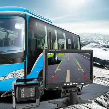 18LED 7Inch 2.4G Digital Wireless Bus Camera Kit 120 Degree Angle Reversing Rear View System Bus Rearview Display Screen
18LED 7Inch 2.4G Digital Wireless Bus Camera Kit 120 Degree Angle Reversing Rear View System Bus Rearview Display Screen