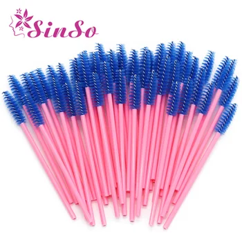 50Pcs/Pack Disposable Micro Eyelash Brushes Mascara Wands Eye Lashes Extension Colorful Professional Makeup Brushes Set Kit Tool