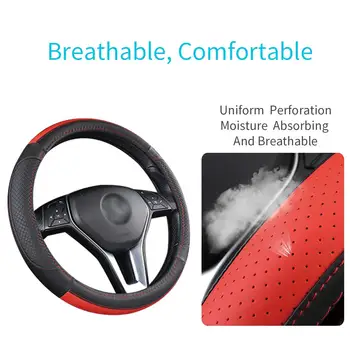 Universal PU Leather Steering Wheel Cover for 14~15 Inch for Mercedes Benz Car Steering Wheel Cover for Audi Honda Civic Accord
Universal PU Leather Steering Wheel Cover for 14~15 Inch for Mercedes Benz Car Steering Wheel Cover for Audi Honda Civic Accord