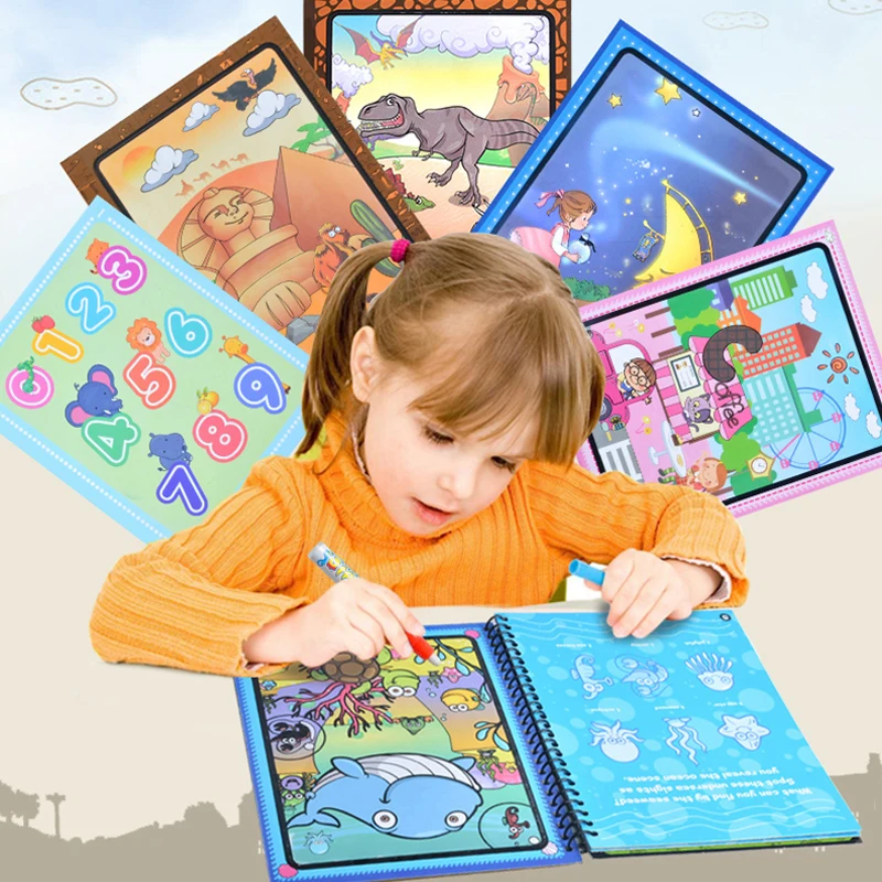 Cartoon Water Drawing Book Kids Drawing Book with Magic Pen Educational Baby Drawing Doodle Drawing Board Painting Coloring
Cartoon Water Drawing Book Kids Drawing Book with Magic Pen Educational Baby Drawing Doodle Drawing Board Painting Coloring