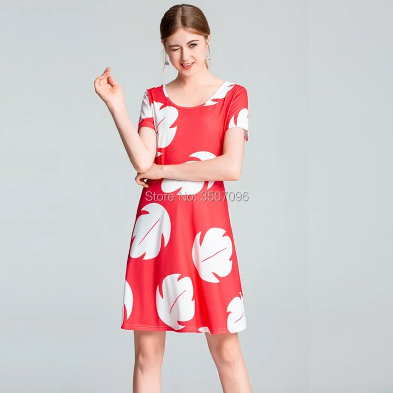 Women Dress Hawaii Style A Line Floral Print Casual Dresses Plus Size Christmas Party Dress Cartoon Stitch Lilo Vestidos
Women Dress Hawaii Style A Line Floral Print Casual Dresses Plus Size Christmas Party Dress Cartoon Stitch Lilo Vestidos