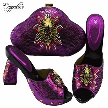 Capputine Hot Selling Rhinestone Shoes And Bag Set Fashion Italian Style Pumps 9CM Shoes With Bags Set For Wedding Party
Capputine Hot Selling Rhinestone Shoes And Bag Set Fashion Italian Style Pumps 9CM Shoes With Bags Set For Wedding Party
