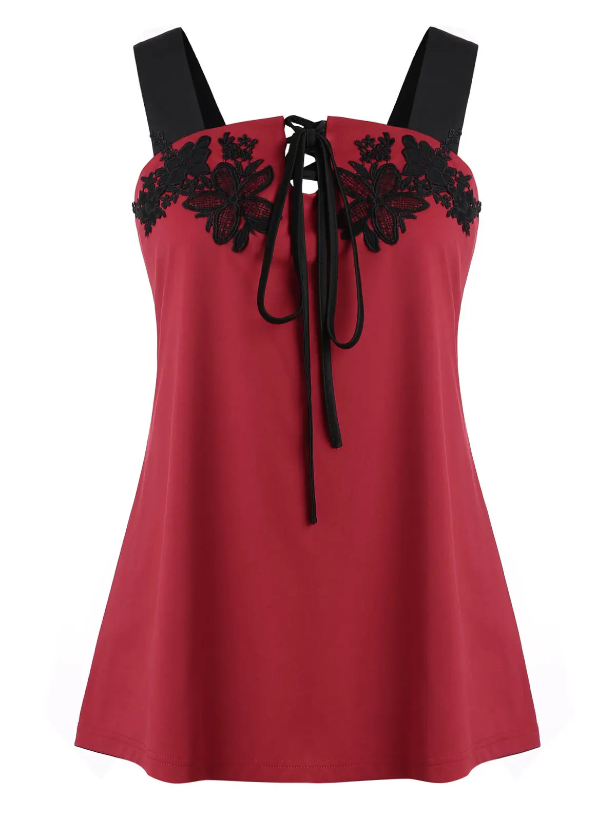 Wipalo Plus Size Floral Embroidered Tank Top Lace Up Color Block Tank Top Summer Square Neck Fashion Women Tops Female Big Size
Wipalo Plus Size Floral Embroidered Tank Top Lace Up Color Block Tank Top Summer Square Neck Fashion Women Tops Female Big Size