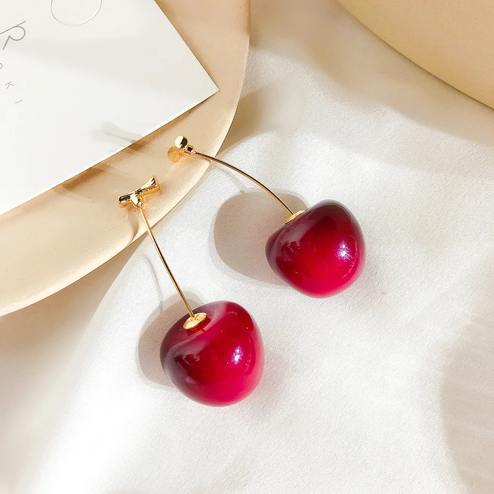 New Resin Cute/romantic Round Women Dangle Earrings Red Cherry Fruit Earrings Bohemian Earrings For Women Drops Earrings
New Resin Cute/romantic Round Women Dangle Earrings Red Cherry Fruit Earrings Bohemian Earrings For Women Drops Earrings