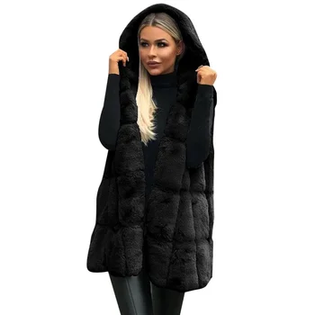 Faux Fur Coat Women Hooded Vests Coats Ladies Sleeveless Soft Outwear Winter Warm Vests Female Coat
Faux Fur Coat Women Hooded Vests Coats Ladies Sleeveless Soft Outwear Winter Warm Vests Female Coat