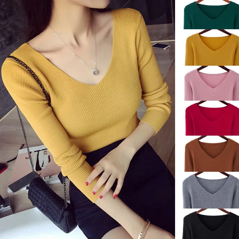 Women Casual Sweaters Gray White V Neck Sexy Collar Pullovers Polyester Elegant Ladies' Clothing Women Knitting Sweater
Women Casual Sweaters Gray White V Neck Sexy Collar Pullovers Polyester Elegant Ladies' Clothing Women Knitting Sweater