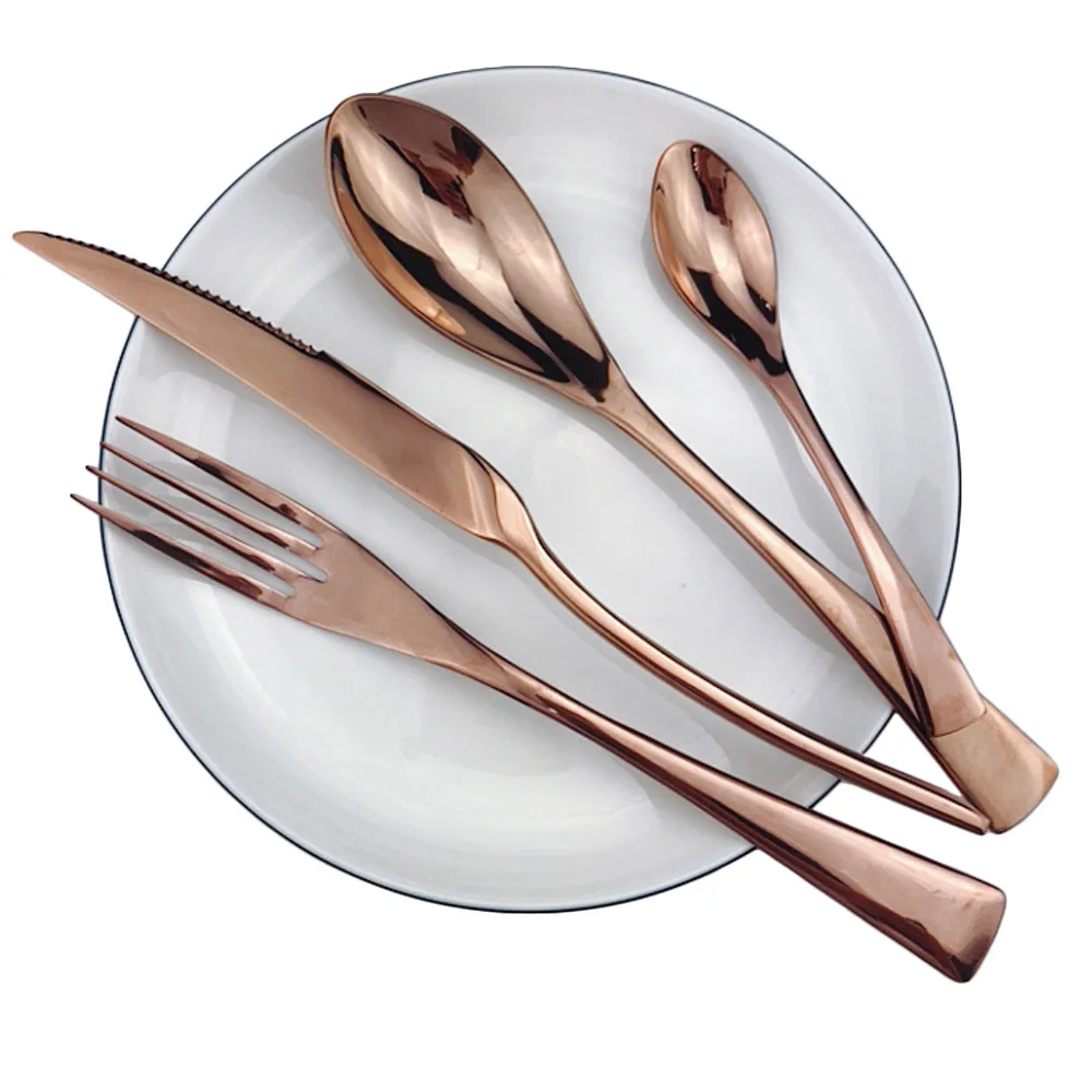 4Pcs/set Black Blue Rose Mirror Cutlery Set 304 Stainless Steel Dinnerware Tableware Sets Dinner Knife Fork Teaspoon Dinner Set
4Pcs/set Black Blue Rose Mirror Cutlery Set 304 Stainless Steel Dinnerware Tableware Sets Dinner Knife Fork Teaspoon Dinner Set