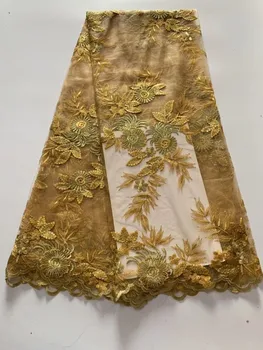 French Tulle Lace Fabric With flower Embroidery Lace Blue With Gold For Party Dress African French Lace Fabric 5yards/pcs 2019
French Tulle Lace Fabric With flower Embroidery Lace Blue With Gold For Party Dress African French Lace Fabric 5yards/pcs 2019