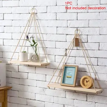 Nordic Style Wooden Ornaments Storage Rack Wall Rope Hanging Shelf for Decor of Bedroom Living Room Kitchen Office New
Nordic Style Wooden Ornaments Storage Rack Wall Rope Hanging Shelf for Decor of Bedroom Living Room Kitchen Office New