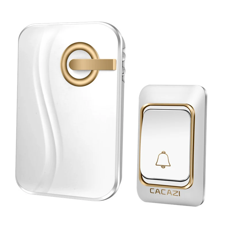 Cacazi Wireless Doorbell Battery-Operated 200M Remote Waterproof 1 Transmitter 1 Receiver 36 Rings Door Chime Cordless Bell
Cacazi Wireless Doorbell Battery-Operated 200M Remote Waterproof 1 Transmitter 1 Receiver 36 Rings Door Chime Cordless Bell