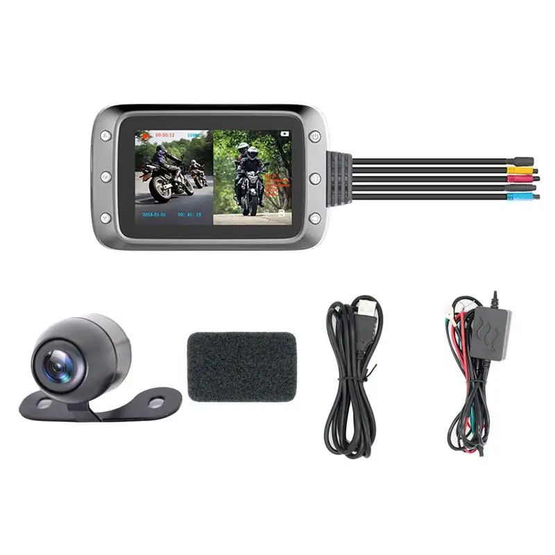 KG-MT20 Motorcycle DVR Dash Cam Full HD 1080P + 720P Front & Rear View Waterproof Motorcycle Camera Black Recorder Box
KG-MT20 Motorcycle DVR Dash Cam Full HD 1080P + 720P Front & Rear View Waterproof Motorcycle Camera Black Recorder Box