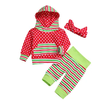 Baby Girl Clothes 3PCS Cute Newborn Toddler Baby Striped Polka Dot Print Top Hooded Hoodie+Pants+Headbands Set Outfit
Baby Girl Clothes 3PCS Cute Newborn Toddler Baby Striped Polka Dot Print Top Hooded Hoodie+Pants+Headbands Set Outfit
