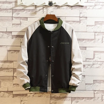 Spring New Jacket Men Slim Fashion Contrast Color Casual Baseball Uniform Jacket Man Streetwear Hip Hop Trend Wild Bomber Jacket 
Spring New Jacket Men Slim Fashion Contrast Color Casual Baseball Uniform Jacket Man Streetwear Hip Hop Trend Wild Bomber Jacket