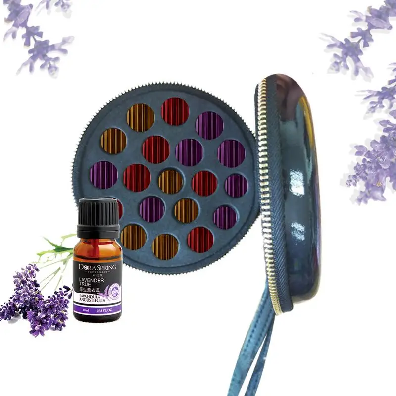 PU Leather Round Essential Oil Bag 19 Compartments 2ML Essential Oil Bottle Storage Bag Cylinder Shape With Zipper
PU Leather Round Essential Oil Bag 19 Compartments 2ML Essential Oil Bottle Storage Bag Cylinder Shape With Zipper