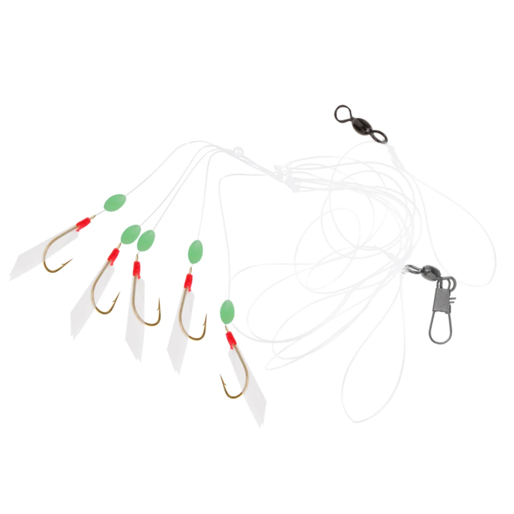 Fishing Lure Hooks Saltwater Sabiki Bait Rigs Hook Tackle With Ball Bearing Swivel Handmade Fishing Crankbait Hook
Fishing Lure Hooks Saltwater Sabiki Bait Rigs Hook Tackle With Ball Bearing Swivel Handmade Fishing Crankbait Hook