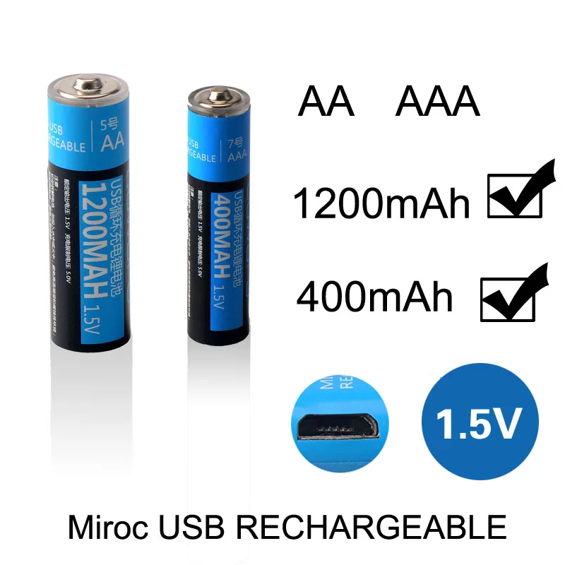 KingSener 2PCS/Lot 1.5V AA 1200mAh li-polymer li-po USB rechargeable battery lithium li-ion usb battery USB cable pack
KingSener 2PCS/Lot 1.5V AA 1200mAh li-polymer li-po USB rechargeable battery lithium li-ion usb battery USB cable pack