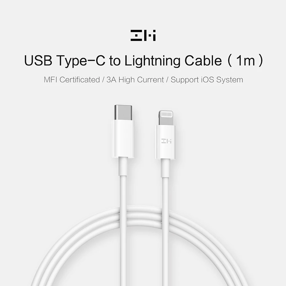 Xiaomi ZMI PD 1m Fast Charging Cable Type-C for Lightning Cable For Iphone X XS Max XR Certified Cable for iPhone Charge
Xiaomi ZMI PD 1m Fast Charging Cable Type-C for Lightning Cable For Iphone X XS Max XR Certified Cable for iPhone Charge