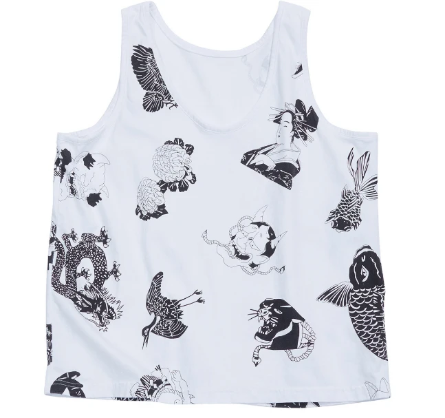 Japanese Style Ukiyoe Pattern Summer Crop Top Women Sleeveless Cotton Tee Ladies Top Harajuku Fashion
Japanese Style Ukiyoe Pattern Summer Crop Top Women Sleeveless Cotton Tee Ladies Top Harajuku Fashion
