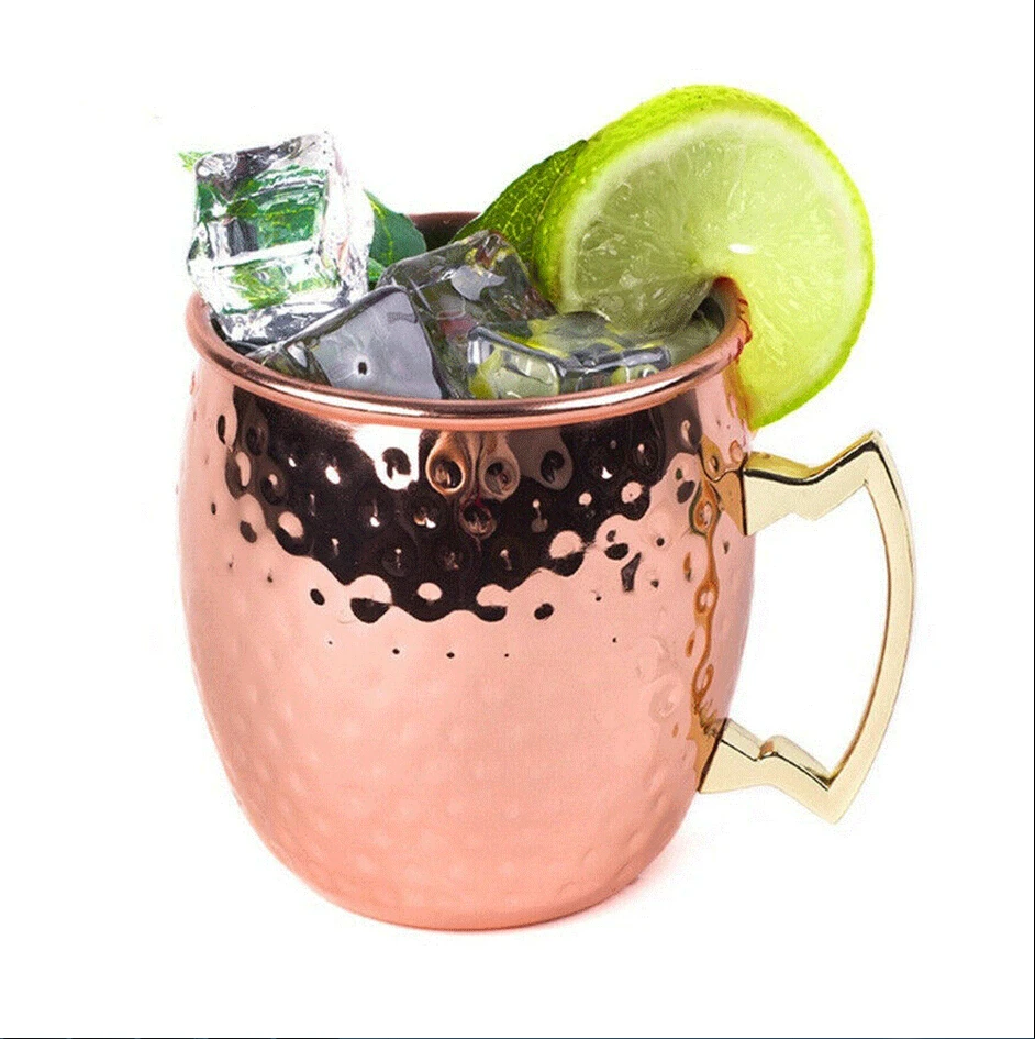 Moscow Mule Handcrafted Hammered Pure Copper Mugs Cup Pure Copper with Brass Handle
Moscow Mule Handcrafted Hammered Pure Copper Mugs Cup Pure Copper with Brass Handle