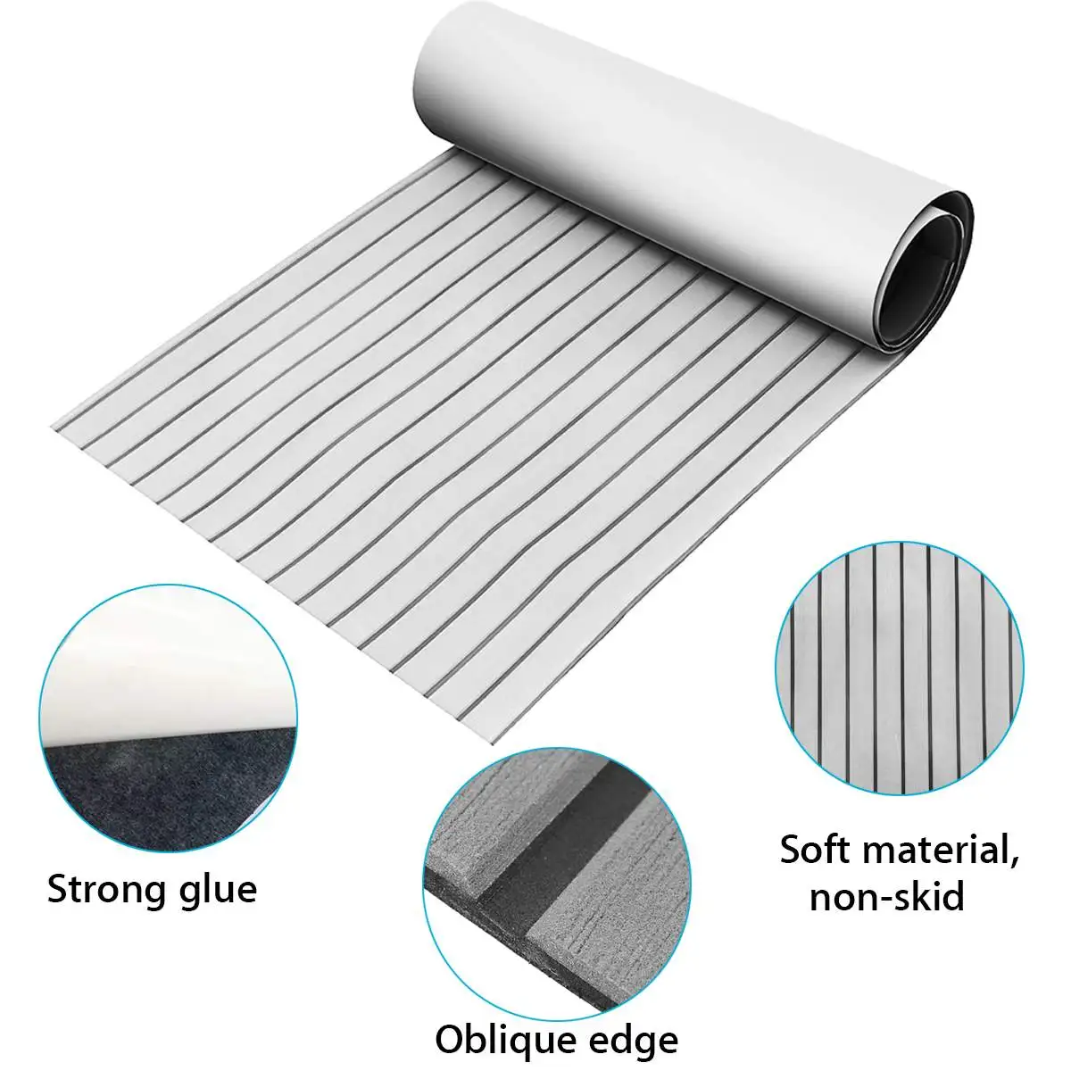 Seam Line Self Adhesive EVA Foam Teak Sheet Boat Yacht Synthetic Decking 0.6cm 90x240cm Foam Floor Mat Non-skid Grey with Black 
Seam Line Self Adhesive EVA Foam Teak Sheet Boat Yacht Synthetic Decking 0.6cm 90x240cm Foam Floor Mat Non-skid Grey with Black