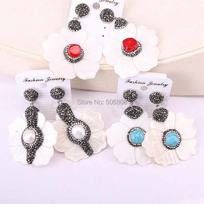 4 Pairs ZYZ-E7104 Fashion Jewelry Natural Shell Art Flower Dangle Earring
4 Pairs ZYZ-E7104 Fashion Jewelry Natural Shell Art Flower Dangle Earring