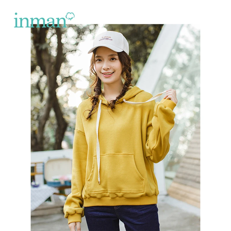 INMAN 2019 Spring New Arrival Casual Student Style All Matched Slim Loose Short Women Hoodie
INMAN 2019 Spring New Arrival Casual Student Style All Matched Slim Loose Short Women Hoodie