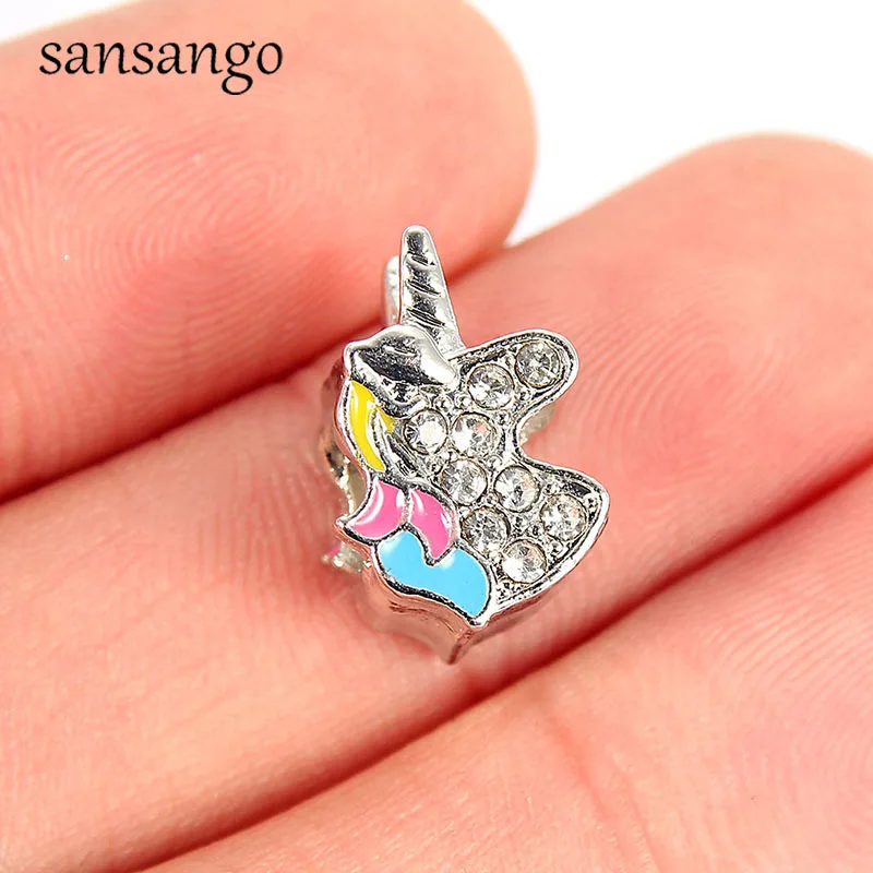 10pcs Silver Enamel Cute Unicorn Big Hole Loose Spacer Beads For Jewelry Making Accessoies Fits European Charm Bracelets Gift
10pcs Silver Enamel Cute Unicorn Big Hole Loose Spacer Beads For Jewelry Making Accessoies Fits European Charm Bracelets Gift
