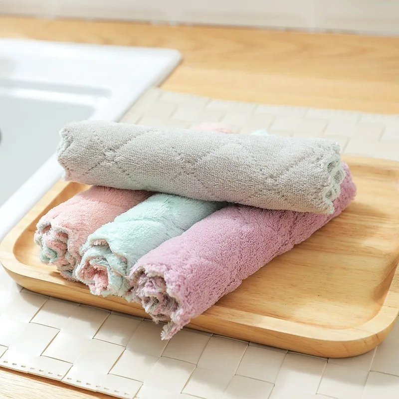 5pcs/set Dual Colors Polyester Kitchen Towel Soft Thick Super Absorbent Cleaning Cloth Kitchen Bathroom Rag Dish Cloth
5pcs/set Dual Colors Polyester Kitchen Towel Soft Thick Super Absorbent Cleaning Cloth Kitchen Bathroom Rag Dish Cloth