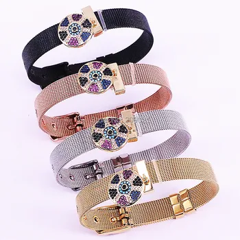 5Pcs Newest Trendy Micro Pave Cubic Zirconia Round Connector Spacer Beads Unique Design stainless steel watch belt Bracelets
5Pcs Newest Trendy Micro Pave Cubic Zirconia Round Connector Spacer Beads Unique Design stainless steel watch belt Bracelets