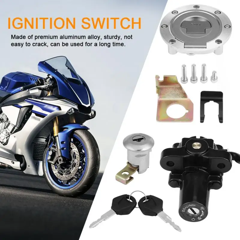 Fuel Gas Cap Ignition Switch Seat Lock W/ Key Set for Yamaha YZF R1 R6 FZ6 2001 2002 2003 2004 2005 2006 - 2012 Aluminum alloy
Fuel Gas Cap Ignition Switch Seat Lock W/ Key Set for Yamaha YZF R1 R6 FZ6 2001 2002 2003 2004 2005 2006 - 2012 Aluminum alloy