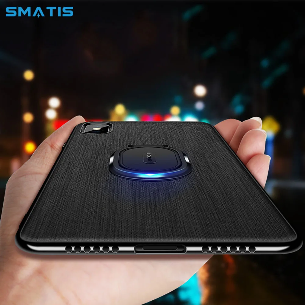 Leather Phone Case for iPhone X XR XS Max 7 8 6S Plus Cases Car Magnetic Adsorption Finger Holder Soft Silicone Cover Ring Shell
Leather Phone Case for iPhone X XR XS Max 7 8 6S Plus Cases Car Magnetic Adsorption Finger Holder Soft Silicone Cover Ring Shell