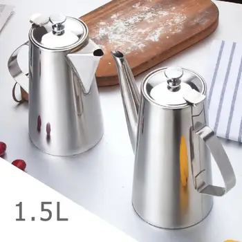 1.5L Stainless Steel Coffee Pot Handheld Teapot Restaurant Use Cold Water Kettle High Capacity Handle Kitchen Tool Drinkware
1.5L Stainless Steel Coffee Pot Handheld Teapot Restaurant Use Cold Water Kettle High Capacity Handle Kitchen Tool Drinkware
