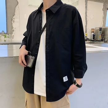 2019 summer new Korean version tide Thin cotton solid color long-sleeved shirt clothes youth leisure Yellow camisa Free shipping
2019 summer new Korean version tide Thin cotton solid color long-sleeved shirt clothes youth leisure Yellow camisa Free shipping