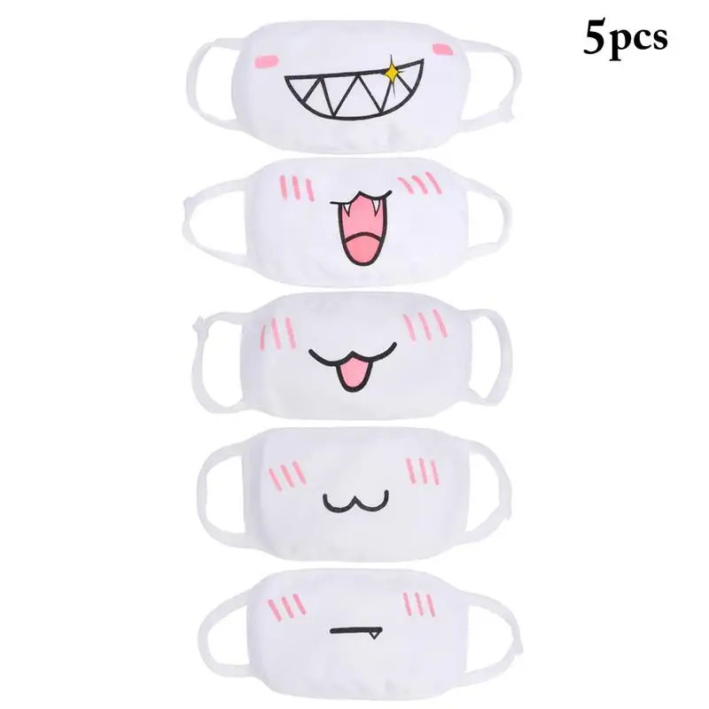 5 Pack Unisex Cotton Mask Anti-Dust Protective Earloop Mouth Mask with Smile & Bear Pattern
5 Pack Unisex Cotton Mask Anti-Dust Protective Earloop Mouth Mask with Smile & Bear Pattern