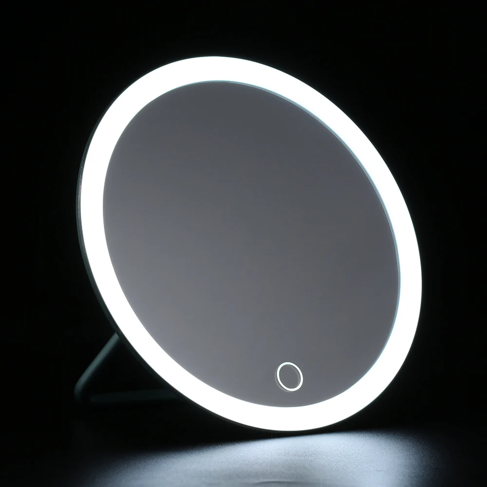 LED Lighted Makeup Mirror with Stand Desk Cosmetic Mirror USB Rechargeable Cosmetics Tool with 3X Magnifying Mirror
LED Lighted Makeup Mirror with Stand Desk Cosmetic Mirror USB Rechargeable Cosmetics Tool with 3X Magnifying Mirror
