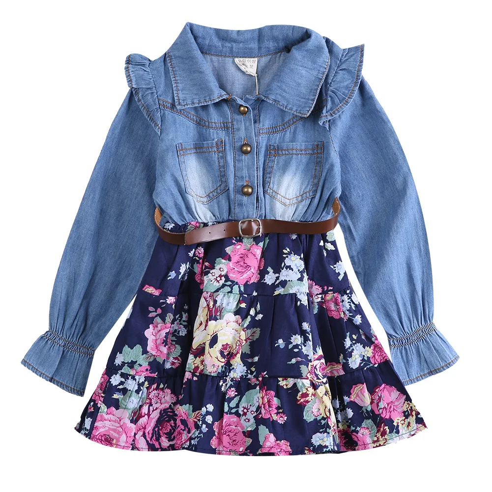 2019 Spring Autumn Kids Girl Long Sleeve Jeans Splice Flower Dresses Demin Summer Tutu Dress One-piece
2019 Spring Autumn Kids Girl Long Sleeve Jeans Splice Flower Dresses Demin Summer Tutu Dress One-piece